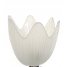 Lampe à poser avec un abat-jour tulipe vintage en verre translucide
