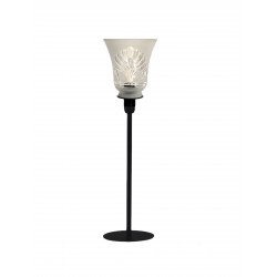 Lampe de table à poser avec un abat-jour en verre aux motifs floraux
