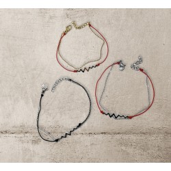 Bracelet avec cordon et chaîne avec ligne de vie